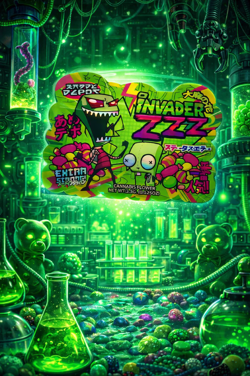 Trap Shack “ invader zzz ” Zip Lock Mylar Bag | Smell Proof Packaging Set of 25