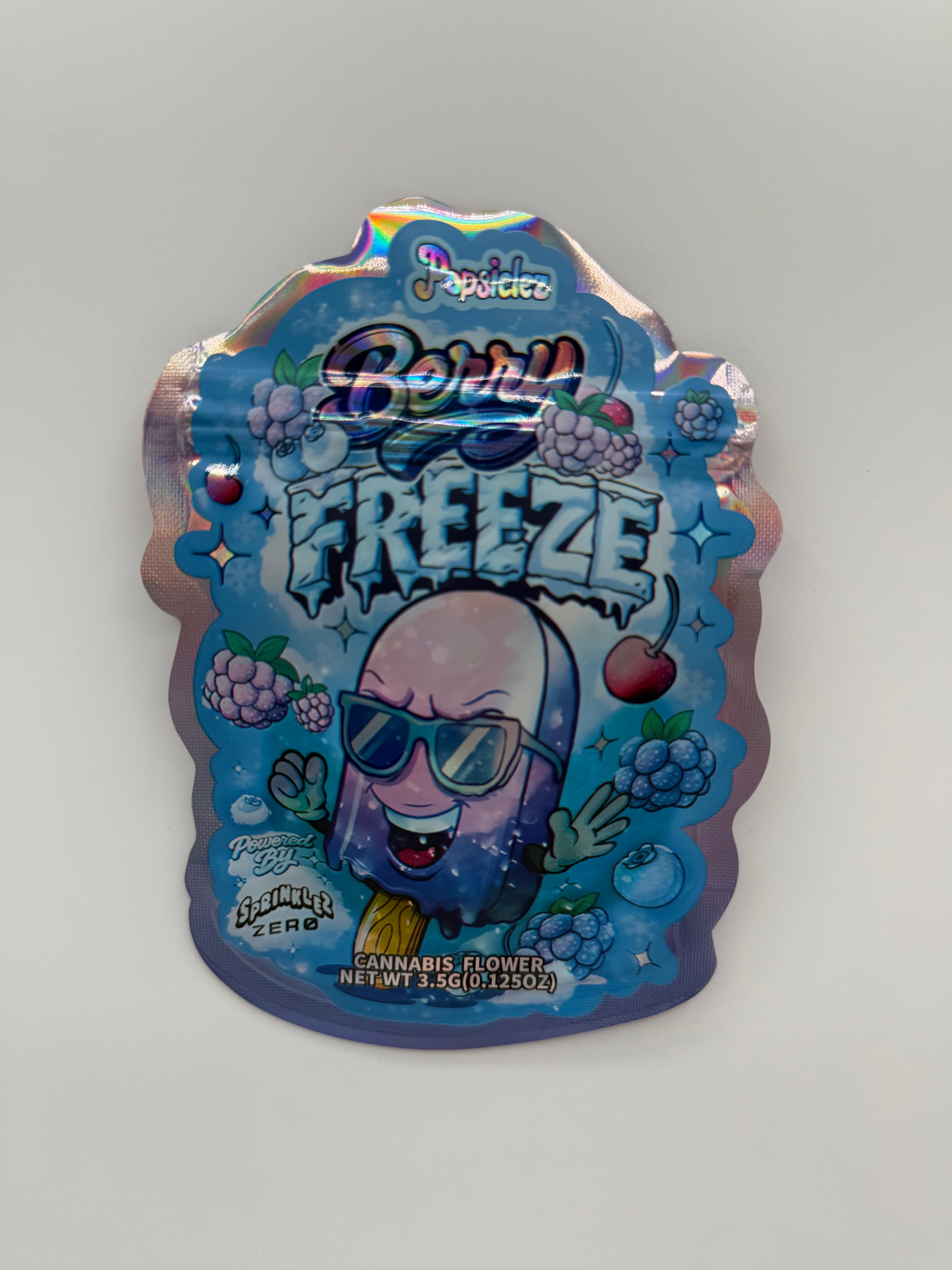 Trap Shack “ Berry Freeze ” Zip Lock Mylar Bag | Smell Proof Packaging Set of 50