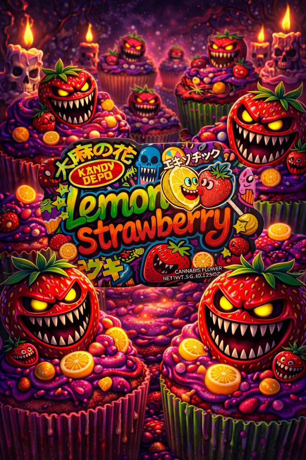 Trap Shack “ lemon strawberry ” Zip Lock Mylar Bag | Smell Proof Packaging Set of 25