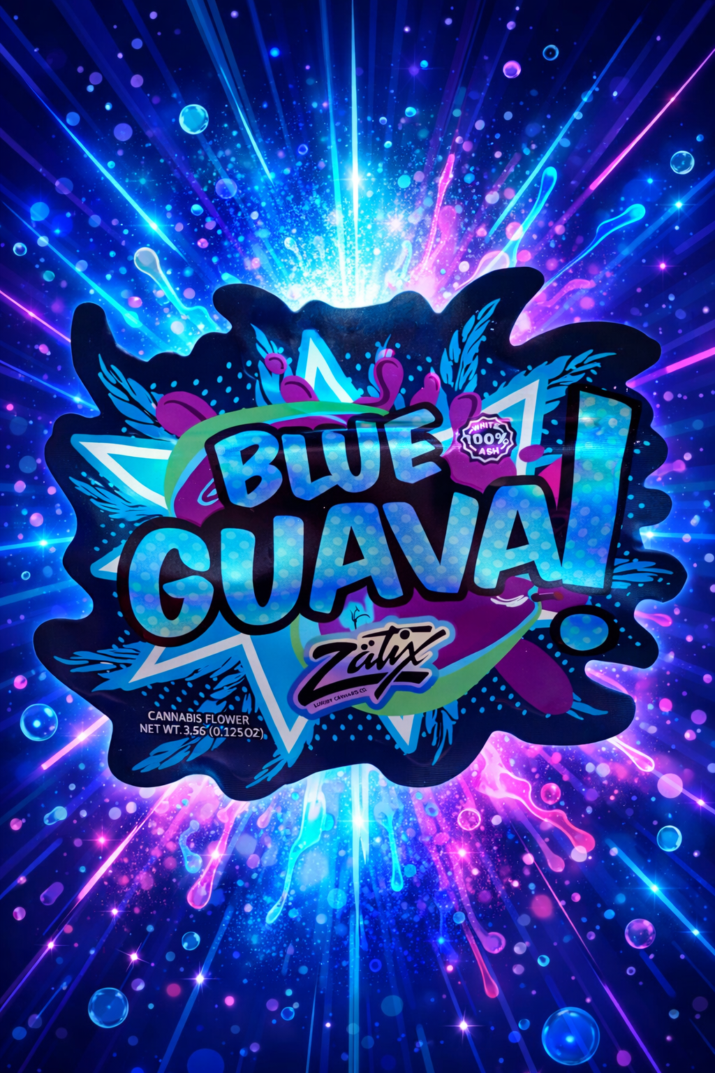 Trap Shack “ Blue Guava ” Zip Lock Mylar Bag | Smell Proof Packaging Set of 25