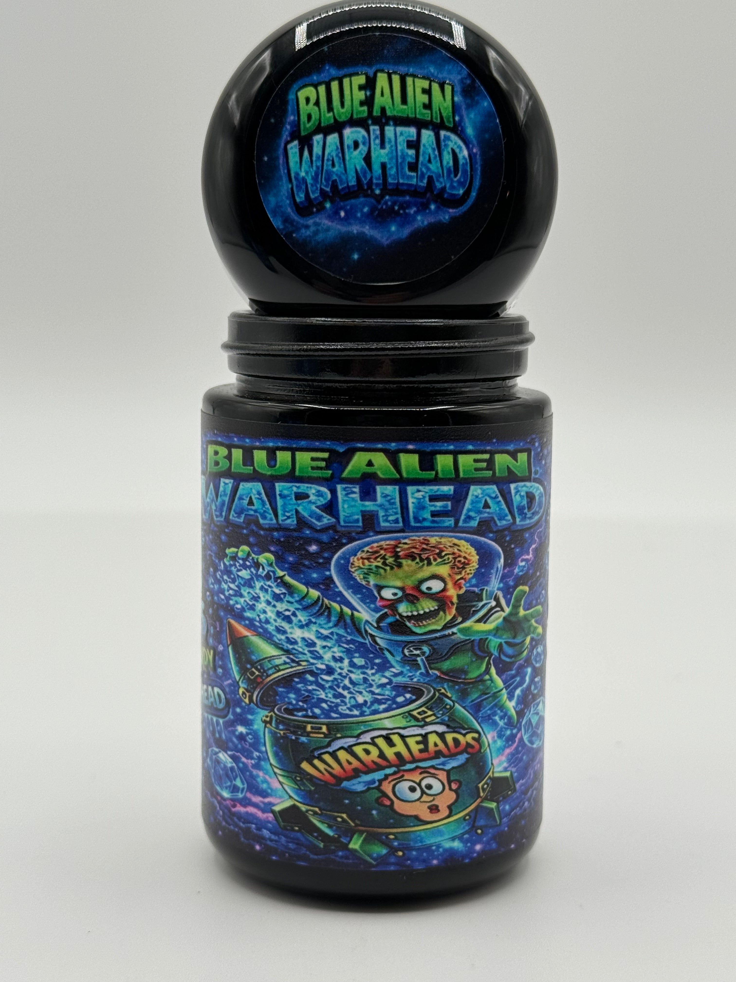 Trap Shack “ blue alien warhead  ” 7G  Glass Jar | Smell Proof | set of 16