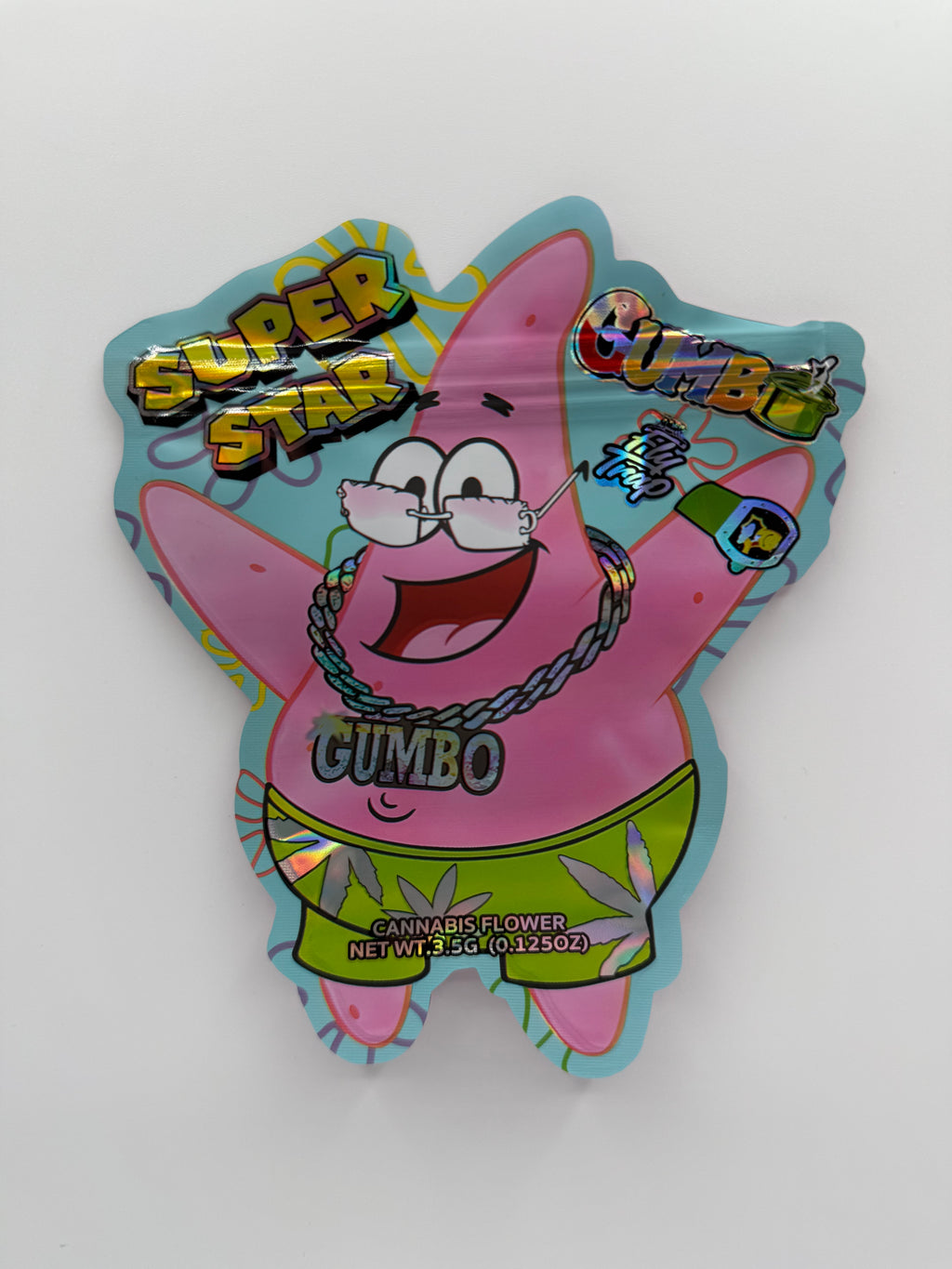 Trap Shack “ super star Gumbo ” Zip Lock Mylar Bag | Smell Proof Packaging Set of 50