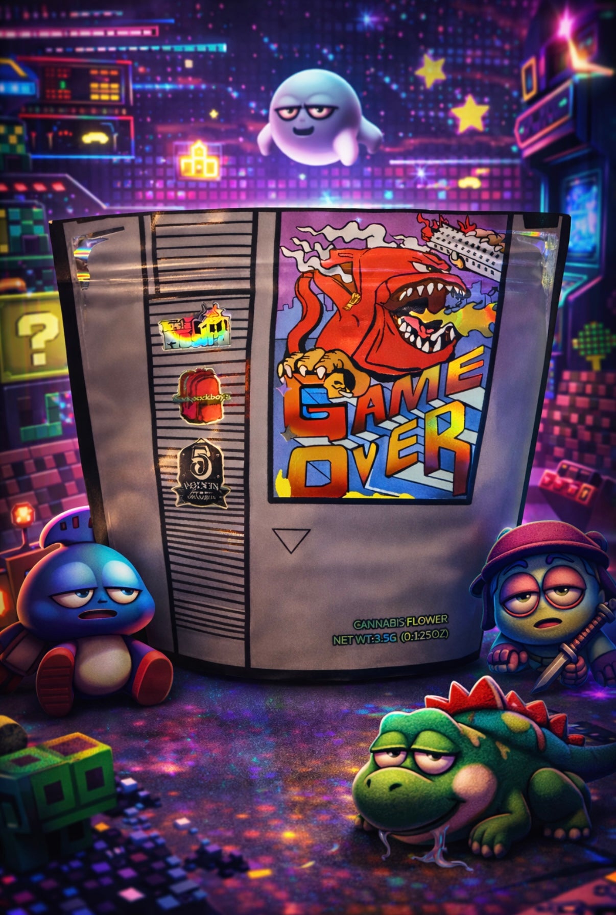 Trap Shack “ GAME OVER ” Zip Lock Mylar Bag | Smell Proof Packaging Set of 25