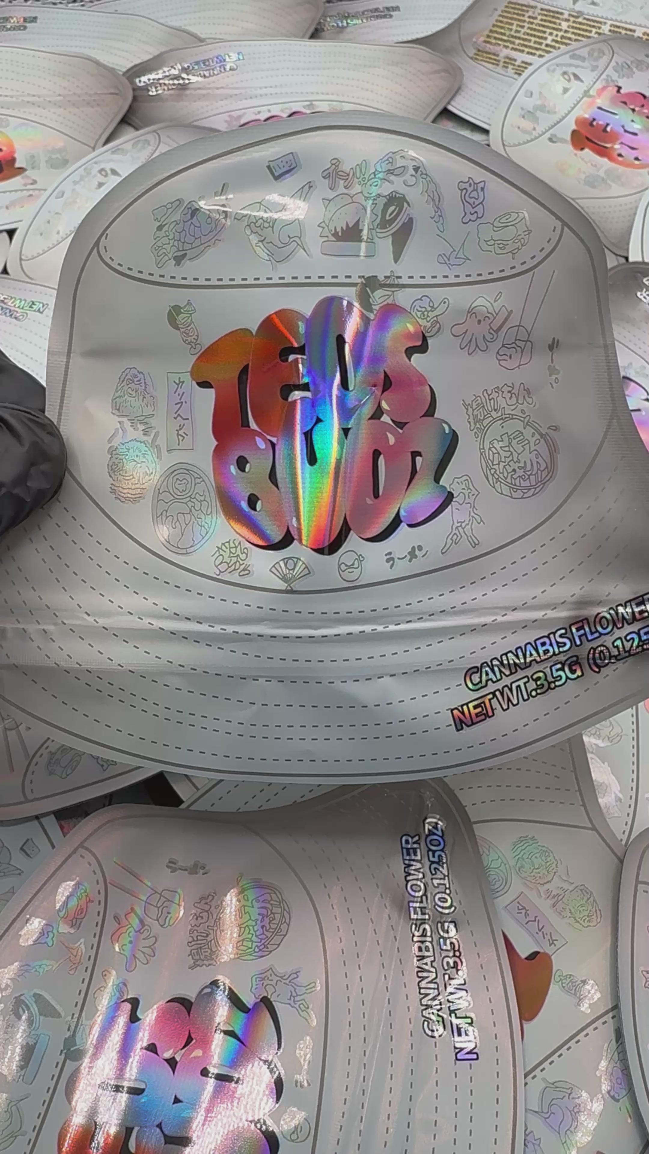 Trap Shack “ Teds budz ” Zip Lock Mylar Bag | Smell Proof Packaging Set of 25