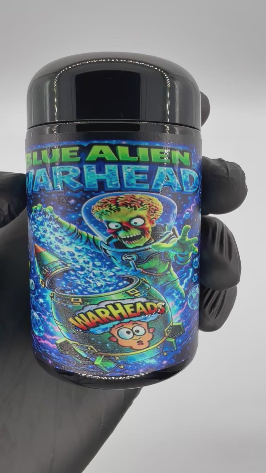 Trap Shack “ blue alien warhead  ” 7G  Glass Jar | Smell Proof | set of 16