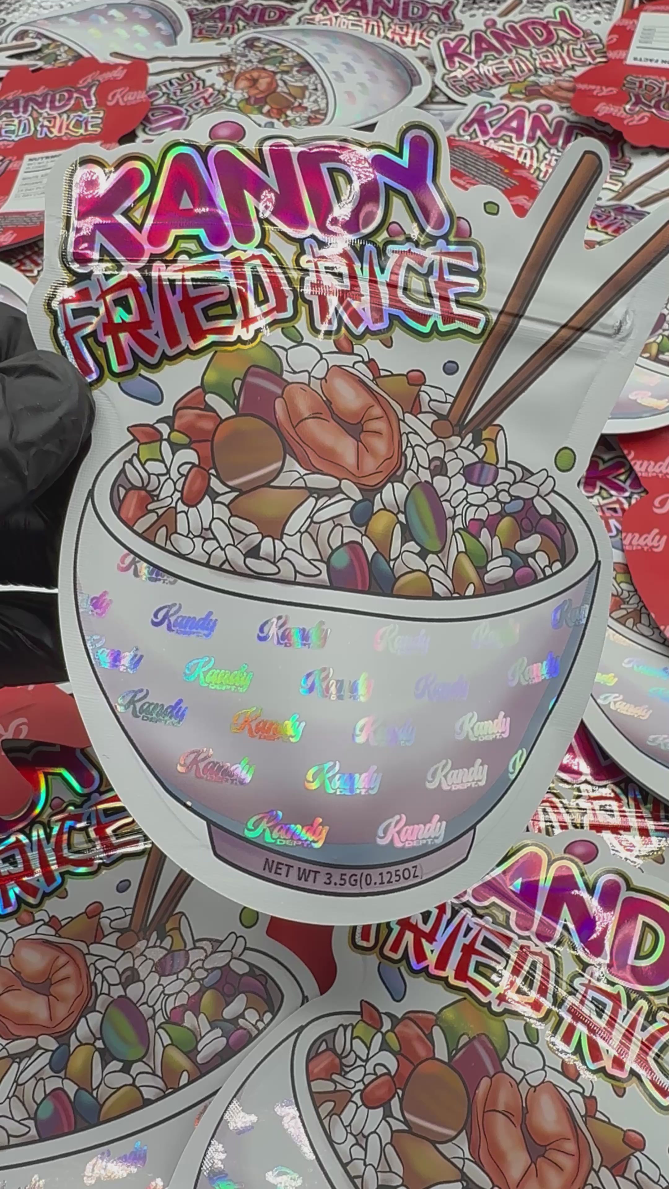 Trap Shack “ Kandy Fried Rice ” Zip Lock Mylar Bag | Smell Proof Packaging Set of 25