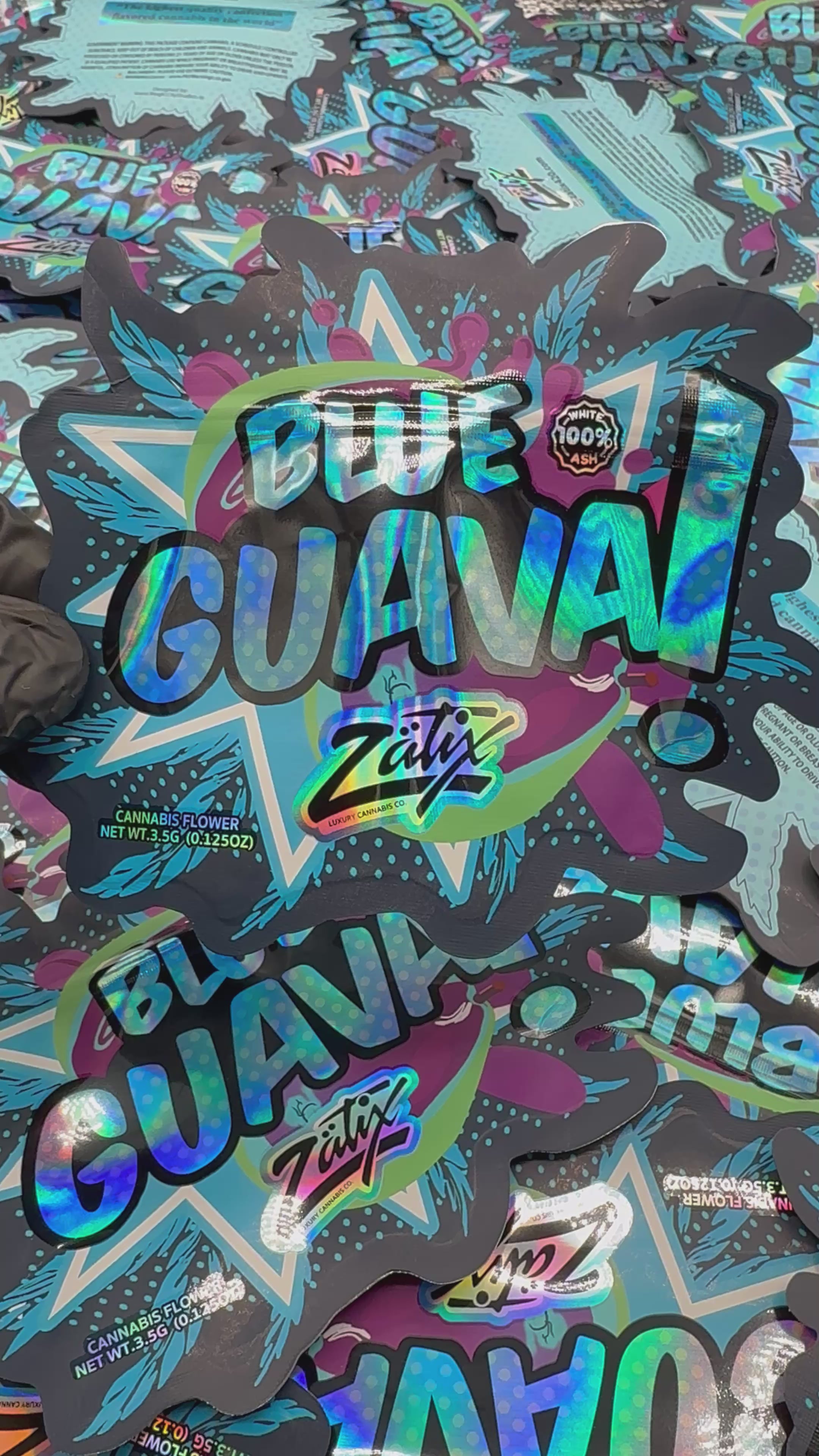 Trap Shack “ Blue Guava ” Zip Lock Mylar Bag | Smell Proof Packaging Set of 25