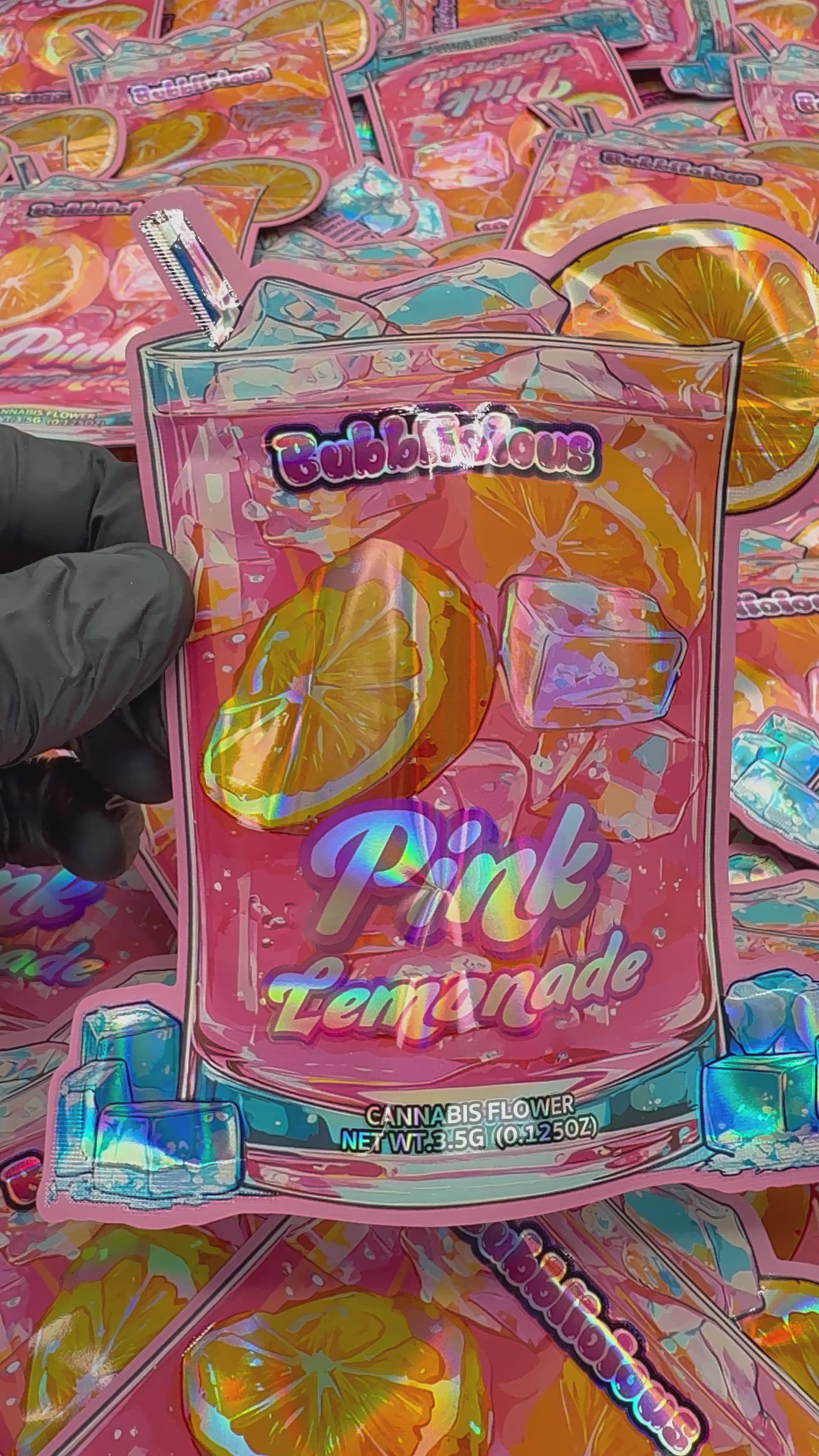 Trap Shack “ pink lemonade ” Zip Lock Mylar Bag | Smell Proof Packaging Set of 25