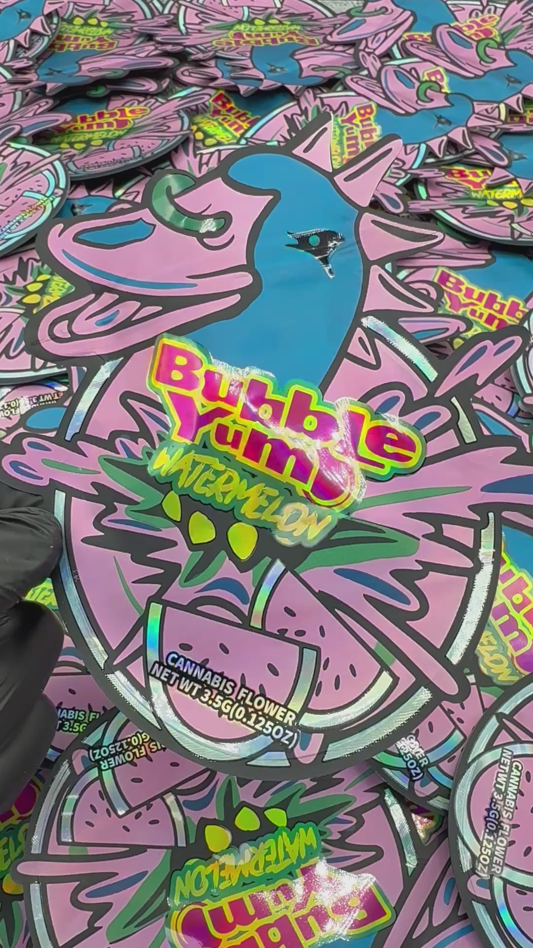 Trap Shack “ Bubble Yum ” Zip Lock Mylar Bag | Smell Proof Packaging Set of 25